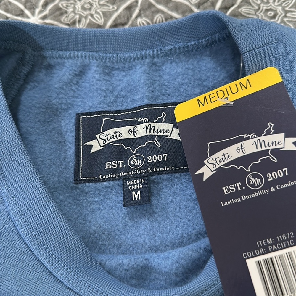 State of Mind Blue Crewneck Sweatshirt New M Tennessee - Picture 7 of 10